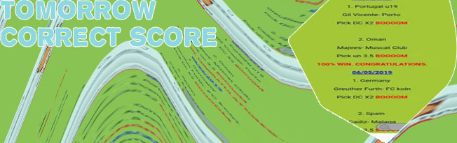 Correct score tips tomorrow