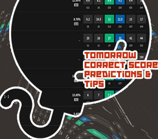 Tomorrow correct score football prediction